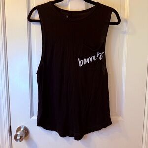 Barre 3 Black Relaxed Sleeveless Muscle Tee